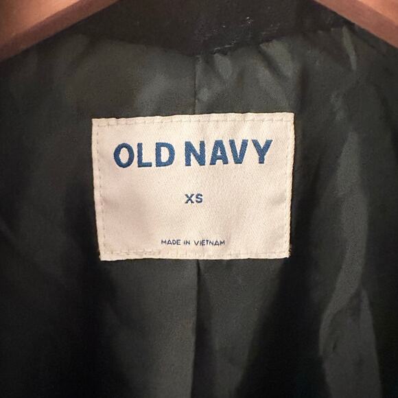 Old Navy Green Velvet Blazer XS Party Jacket One Button Lined - Picture 3 of 9